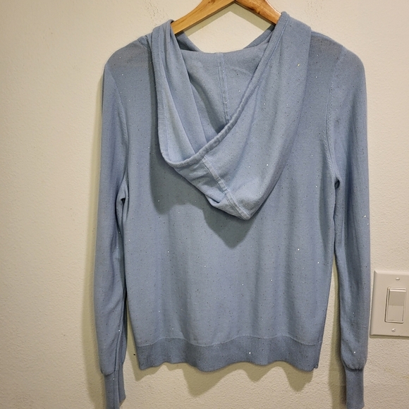 Milly Blue Sparkly Sweater with hoodie 100% cotton - Picture 2 of 6